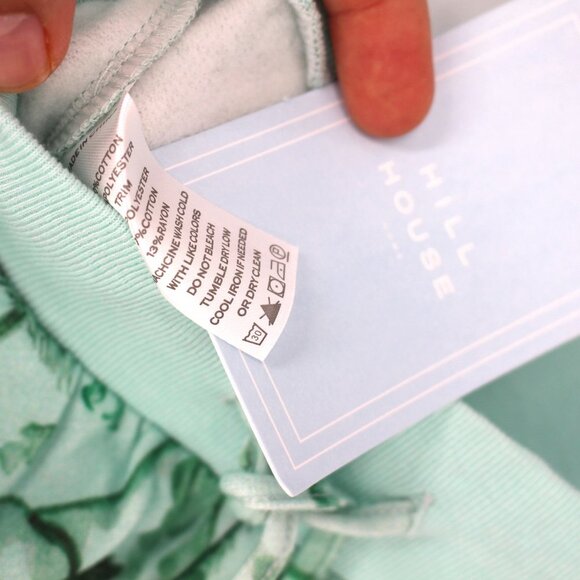 Hill House Home Teddy Jogger Sweatpants Ski Chalet Print Green Pant XS Small NEW - Picture 8 of 8